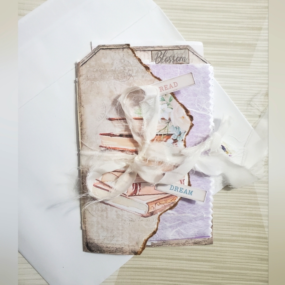 😀 HAND CRAFTED Small journal notebook with envelope book theme